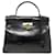 Hermès VINTAGE SAC A MAIN HERMES KELLY 32 RETOURNE EN CUIR BOX NOIR 1959 HAND BAG  ref.765051