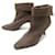 CHANEL SHOES BOOTS WITH HEELS 36 BROWN SUEDE SUEDE BOOTS SHOES  ref.765092