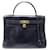 Hermès VINTAGE HERMES KELLY HANDBAG 32 RETURNS IN NAVY PURSE NAVY BLUE BOX LEATHER  ref.765104