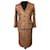 Chanel Vintage 98NO, 1998 Conjunto de saia e blazer de lã de tweed e blazer boutique pré-outono laranja multicolorido FR 38-42 Bege Cru Castanha Caramelo  ref.765820
