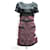*[CHANEL] Chanel One Piece Femme Tweed Taille 36 manches courtes Soie Cachemire Satin Noir Rouge  ref.765877