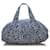 Chanel Coco x Nr5 Muster-Boston-Tasche Blau Leinwand  ref.766184