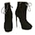 Alaïa ALAIA Stiefeletten aus schwarzem Wildleder mit Reißverschluss auf der Rückseite Stiefeletten mit Absatz Schuhgröße 37 Schweden  ref.766830