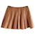 Alexander Mcqueen Mini-jupe plissée en cuir naturel Alexander Wang Caramel  ref.767295