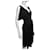 Diane Von Furstenberg Abito a vestaglia nero vintage DvF (Made in USA) Viscosa Elastan  ref.767343