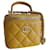 Timeless Chanel clássica mini clutch amarela Amarelo Couro  ref.768463