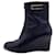 Salvatore Ferragamo Black Leather Wedges Ankle Boots Shoes Size 6.5 C  ref.768610