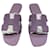 Oran Hermès Des sandales Cuir Violet  ref.768652