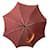 Parapluie / Parasol vintage Hermès paris Tissu Marron  ref.768690