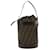 FENDI Zucca Canvas Shoulder Bag Cylindrical Brown Black Auth yk5779  ref.769096