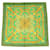 Hermès HERMES CARRE90 Eperon d'or Scarf Silk Green Yellow Auth ar8601  ref.769118