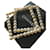 Chanel Par de pulseiras quadradas de pérolas Dourado  ref.769191
