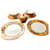 Hermès Set di 7 Pezzi Africa Hermes Bianco Arancione Grigio Giallo Ceramica  ref.769885