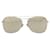 Óculos de sol aviador Alexander McQueen Prata Metálico  ref.770177