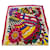 Etole Hermès 140cm x 140cm Cheval en Fete Soie Cachemire Rose Blanc Jaune  ref.770250