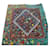 Etole Hermès "jardins de soie" noir et vert, 140cm x 140 cm Cachemire Vert clair  ref.770284