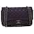 CHANEL Matelasse Double Flap Chain Shoulder Bag Lamb Skin Purple CC Auth 35291A Leather  ref.770938