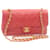 CHANEL Matelasse Chain Flap Sac à bandoulière Turn Lock Email Red Gold Auth 34702A Rouge Doré  ref.771070