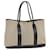 Hermès HERMES Garden party PM Hand Bag Canvas Gray Black Auth tp608 Grey Cloth  ref.771110