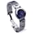 Fendi Rostfreier Stahl 3050 L Damen-Quarz-Armbanduhr blaues Zifferblatt Silber  ref.771548