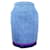 CHANEL TWEED & QUILTED DENIM SKIRT 42 L PURPLE BLUE BLUE PURPLE SKIRT Leather  ref.772462