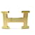 Hermès NEUF BOUCLE DE CEINTURE HERMES H 32 MM EN METAL DORE BROSSE GOLDEN BUCKLE BELT Métal Doré  ref.772491