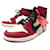 BASKETS NIKE X OFF WHITE AIR JORDAN 1 RETRO CHICAGO THE TEN 43 SNEAKERS AA3834 Cuir Rouge  ref.772536