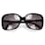 Gafas de sol cuadradas tintadas con lazo CC de Chanel Negro Resina  ref.773223