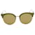 Bottega Veneta B.V0210s Halbrand-Sonnenbrille aus grünem und goldenem Metall  ref.773281