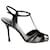 Rene Caovilla Open Toe Tulle Embellished Sandals in Black Leather  ref.773362