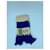 Sciarpa Gucci in cotone blu e bianca  - vista 3