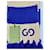 Sciarpa Gucci in cotone blu e bianca  - vista 5