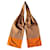 Hermès Orangefarbener Lavallière-Seidenschal aus Ascot  ref.773199