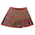 Miu Miu Mini jupe plissée Laine Rouge  ref.773574