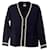 Cambon Uniforme Chanel Cardigan Azul marinho Algodão  ref.774074