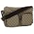GUCCI GG Canvas Shoulder Bag PVC Leather Beige Auth ki2643  ref.774285