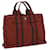 Hermès HERMES Fourre Tout PM Hand Bag Canvas Red Auth bs3739 Cloth  ref.774532