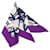 Hermès Carré En Desordre Silk Scarf Purple  ref.774569