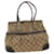 GUCCI GG Canvas Tote Bag Coated Canvas Beige Dark Brown Auth am3623 Cloth  ref.774775