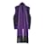 Chanel 08B CASHMERE CARDIGAN SCARF Dark grey Dark purple  ref.774895