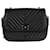 Cambon Chanel Covered CC Chevron Shoulder Bag Black Pony-style calfskin  ref.774988
