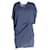 Acne Studios Mallory Overlay Mini Vestido Casual em Poliéster Azul Marinho  ref.775251