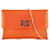 Anya Hindmarch Valorie Envelope Umhängetasche aus orangefarbenem Gummi  ref.775254