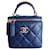 Classic Chanel mini clutch Navy blue Leather  ref.775739