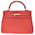 Hermès hermes kelly Red Leather  ref.776382