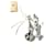 Louis Vuitton Mis pendientes de cadena de flores Plata  ref.776512