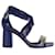Louis Vuitton Calfskin Westbound Block-heel Sandals Blue  ref.776538