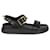 Alexander McQueen Black Spike Flatform Sandals Leather  ref.776552