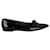 Louis Vuitton Black Fleur Zapatos planos con punta en punta Negro Cuero  ref.776728