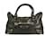 Balenciaga Dark Gray Distressed Leather Rose Gold Giant Large City Bag handbag Dark grey  ref.776744